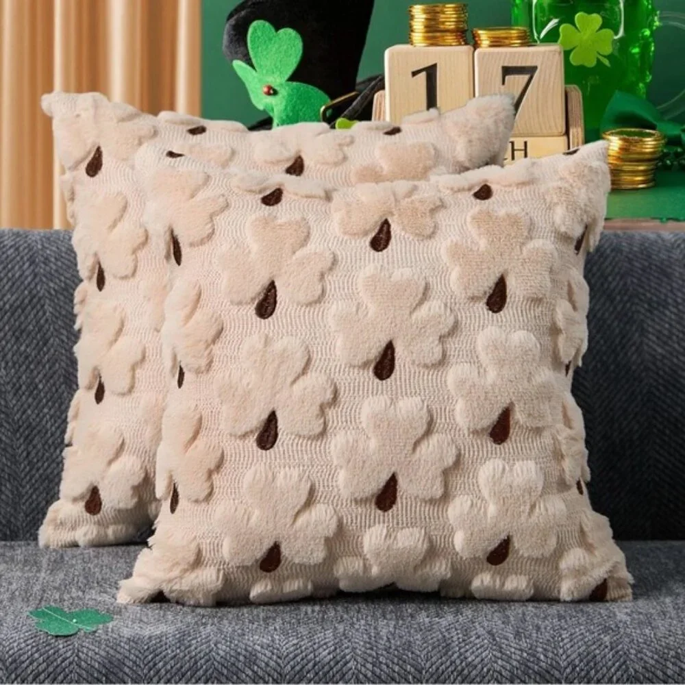 St Patricks Day Pillow Covers 18x18 Inch Set of 2